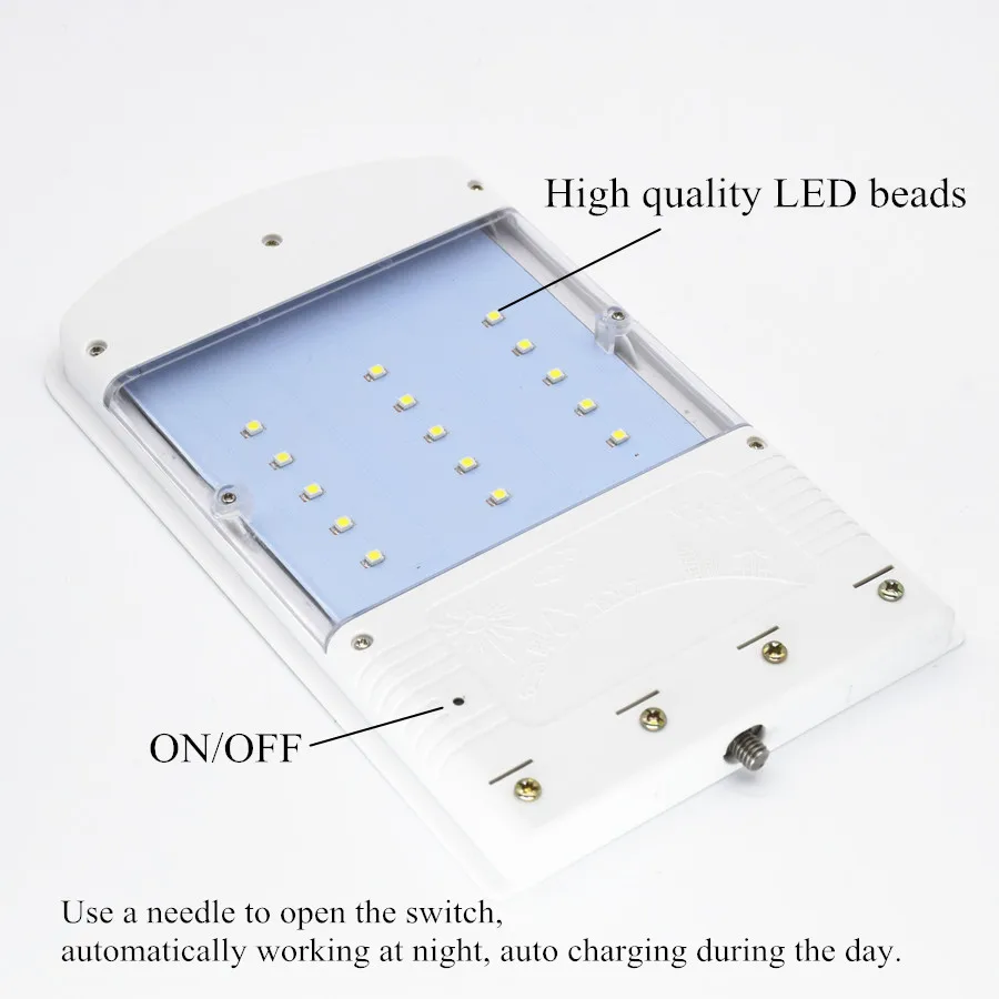 Уличный фонарь солнечный 15 светодио дный светодиодный водостойкий яркий