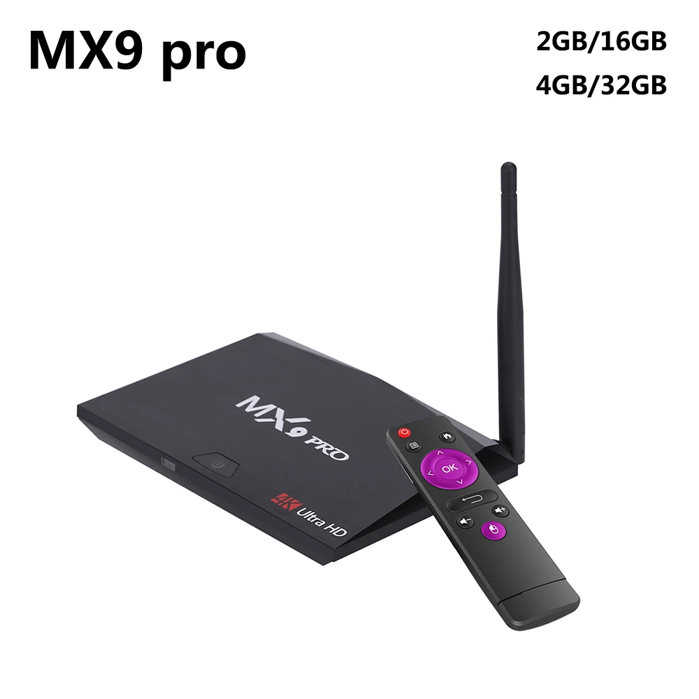 MX9 Pro 4 Гб оперативной памяти 32 встроенной Android 7 1 ТВ коробка RK3328 ядра WIFI Bluetooth USB 3 0