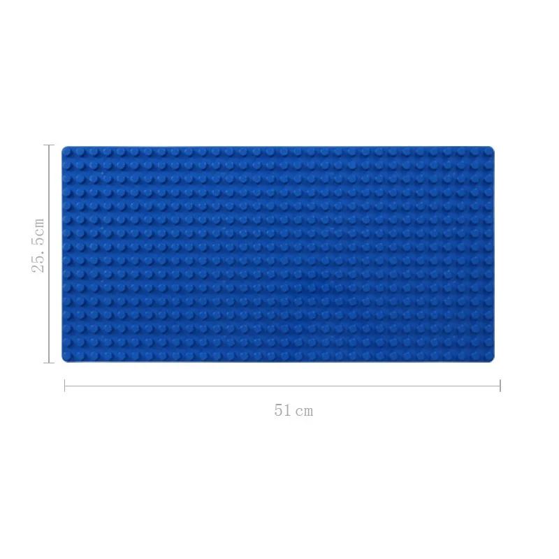 Блоки большого размера, базовая пластина 32*16 точек 51*25,5 см, опорная пластина, строительные игрушки, сделай сам, строительные блоки, игрушки для детей, кирпич, детский подарок - Цвет: Deep Blue