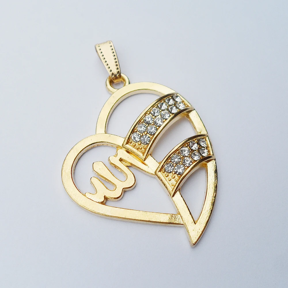 2020 новый стиль романтический сплав золотой цвет мусульманское Сердце слайд