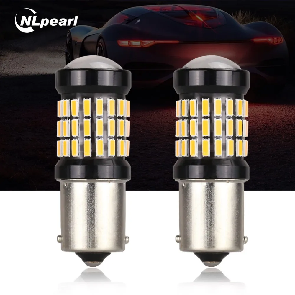 NLpearl автомобиля Led 2x сигнальная лампа BA15S P21W BAU15S PY21W 1156 R5W стоп сигналы СИД