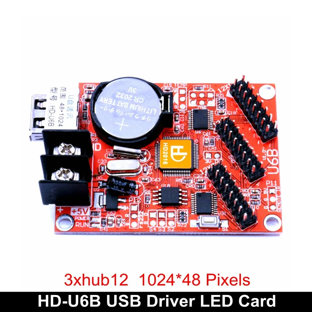 Huidu HD-U6A HD-U6BN HD-U62 HD-U63 HD-U64 Поддержка карт флеш-накопителей один Цвет светодиодный карта работает для одного Цвет и два Цвета светодиодный Дисплей модули
