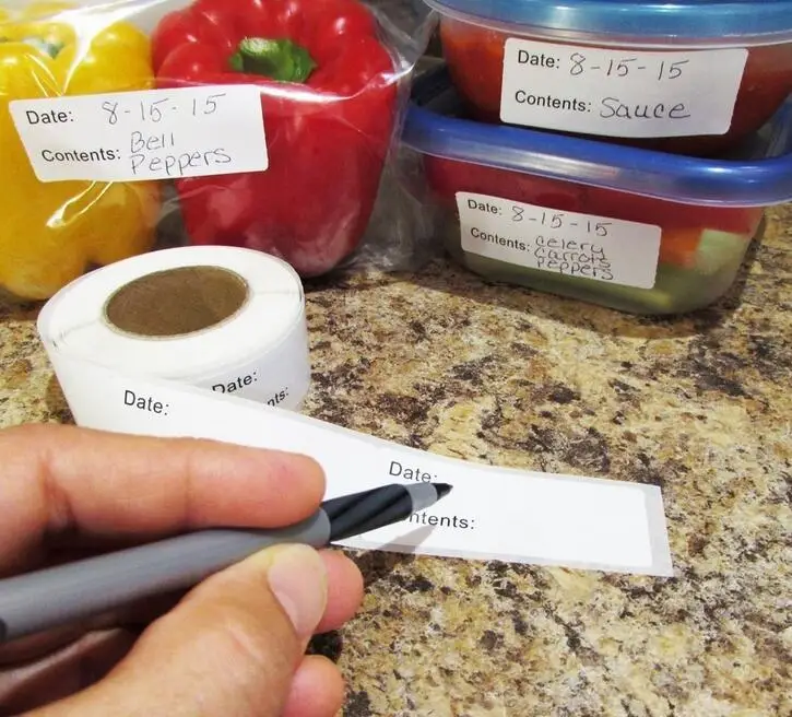 125pcs Home kitchen food tag date roll sticker label | Дом и сад