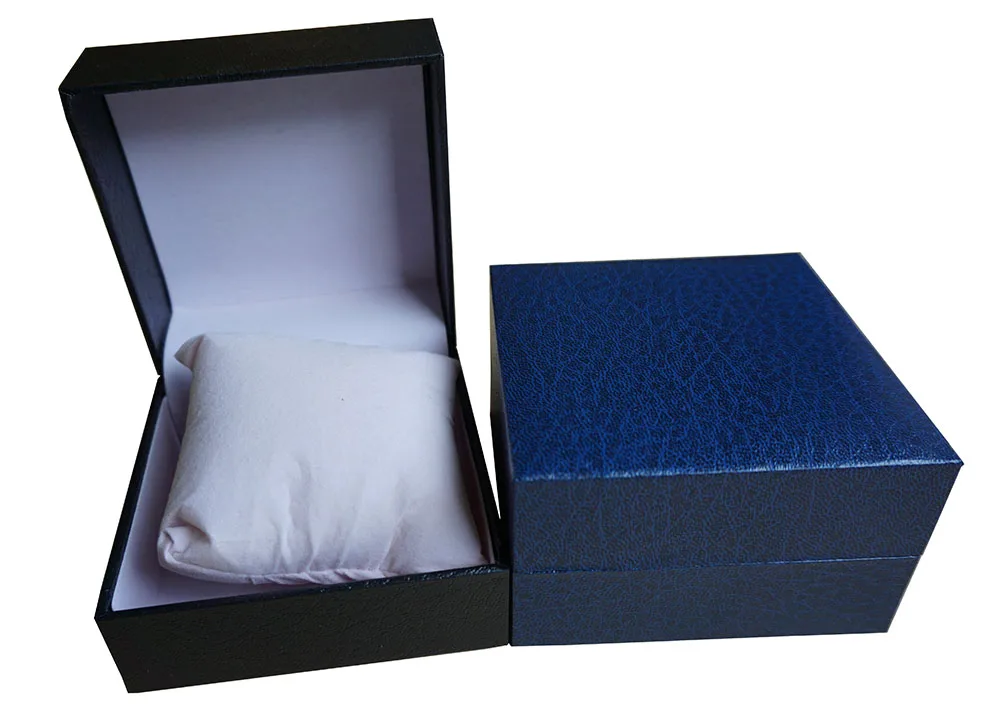 Watch Box Black/Blue Wholesale Plastic Paper Hour Accept Design Gift Promotion Event Case Custom logo Factory | Наручные часы