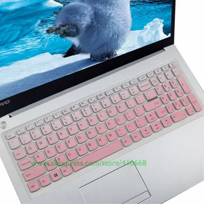 Gradual pink Силиконовый защитный чехол для клавиатуры 15,6 дюймов для lenovo Ideapad 300 17 300-17 700 700-15 700-17 500S-15 Idea pad 700-15ISK - Цвет: Gradual pink