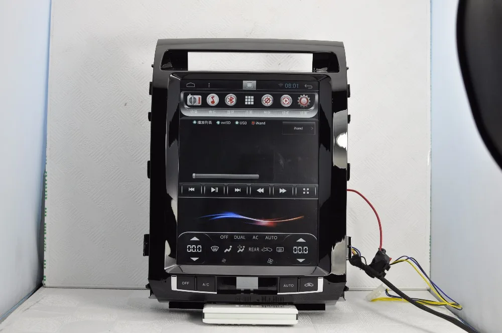 Вертикальный экран 12,1 дюйма Tesla Android автомобильное радио аудио DVD GPS навигация Центральный мультимедиа для Toyota Land Cruiser 200 LC200.