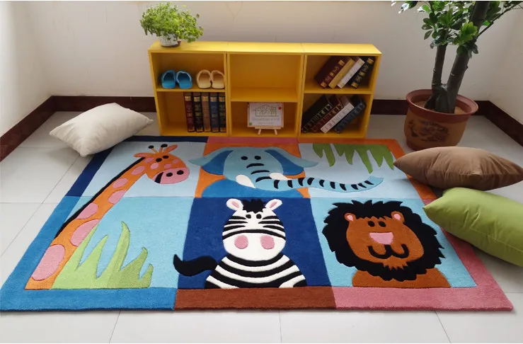 Фото Милые ковры с рисунками животных дизайнерские детские и в стиле зоо элегантное