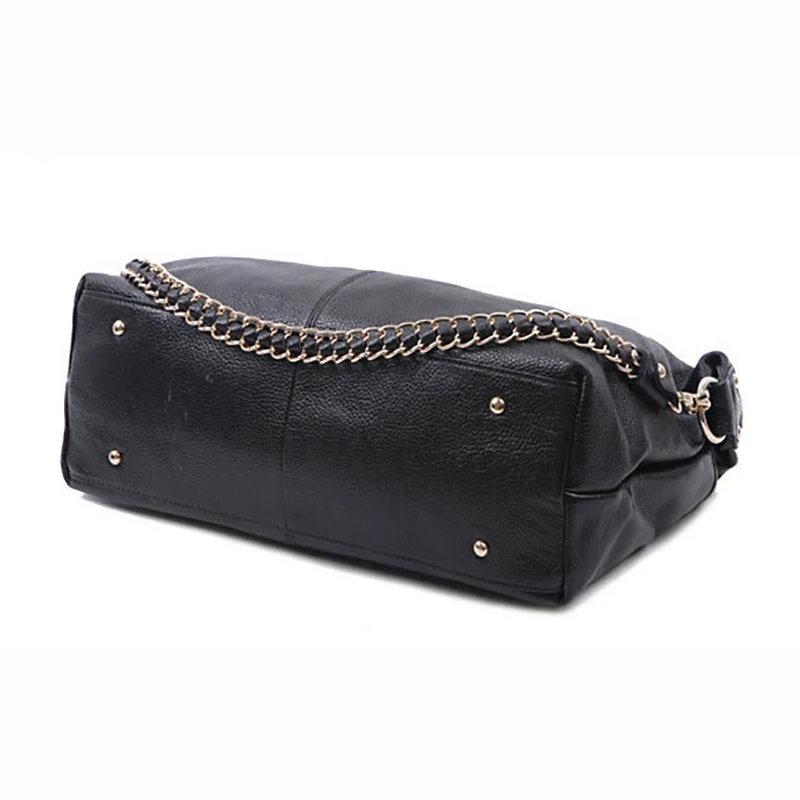 Большая сумка-хобо из 100% натуральной коровьей кожи женская сумка сумки через