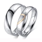 Женское кольцо в форме сердца, из нержавеющей стали