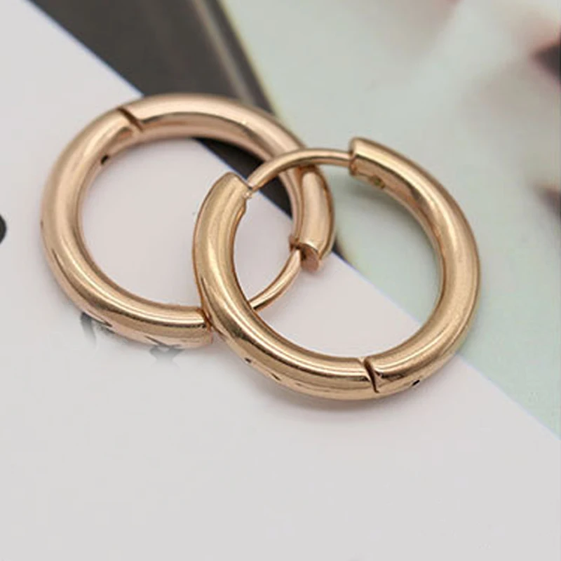 Серьги-кольца из нержавеющей стали для мужчин и женщин круглые Ювелирные
