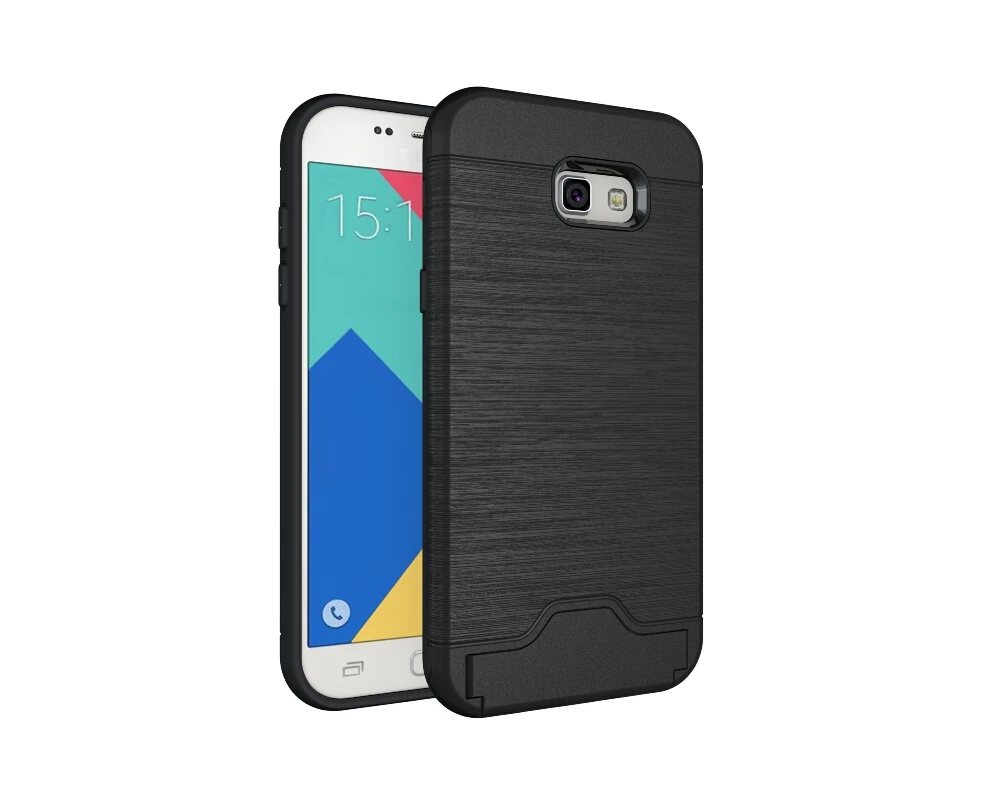 Для Samsung Galaxy A3 2017 a320 PC + силиконовый двойной Слои матовый рисунок текстура