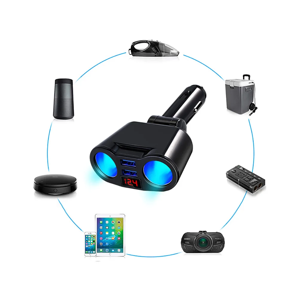 Авто разъем USB конвертер для телефона MP3 DVR 5V 3.1A Dual разветвитель автомобильного
