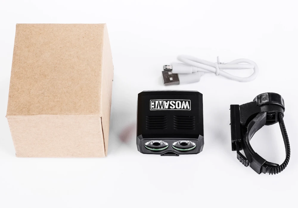 WOSAWE водонепроницаемый велосипедный светильник USB Перезаряжаемый 2400 люмен