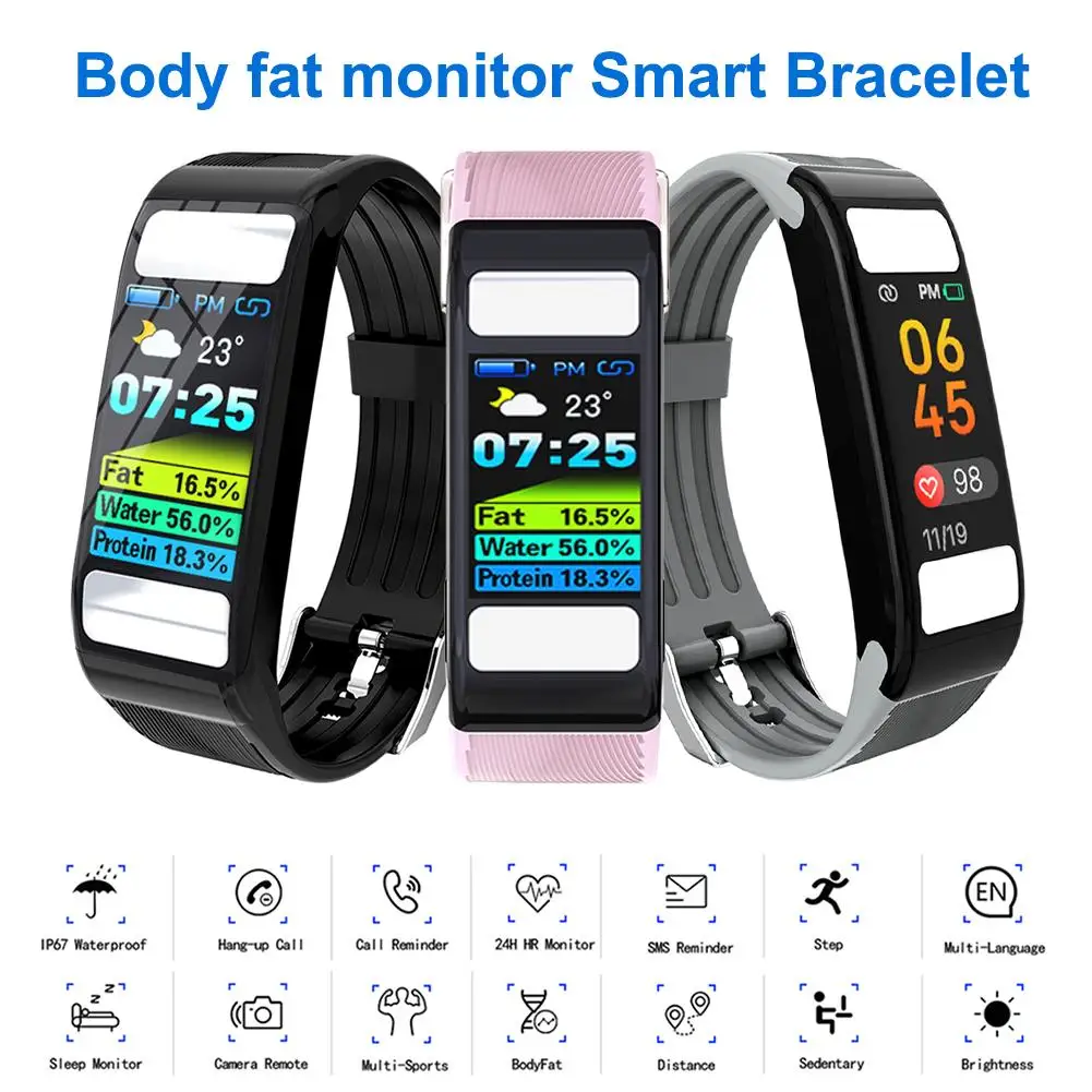 

Smart Watch Waterproof Activity Tracker Heart Rate Fitness Smart Bracelet for Health Wristband Sport Fitness Men Women Pedometer