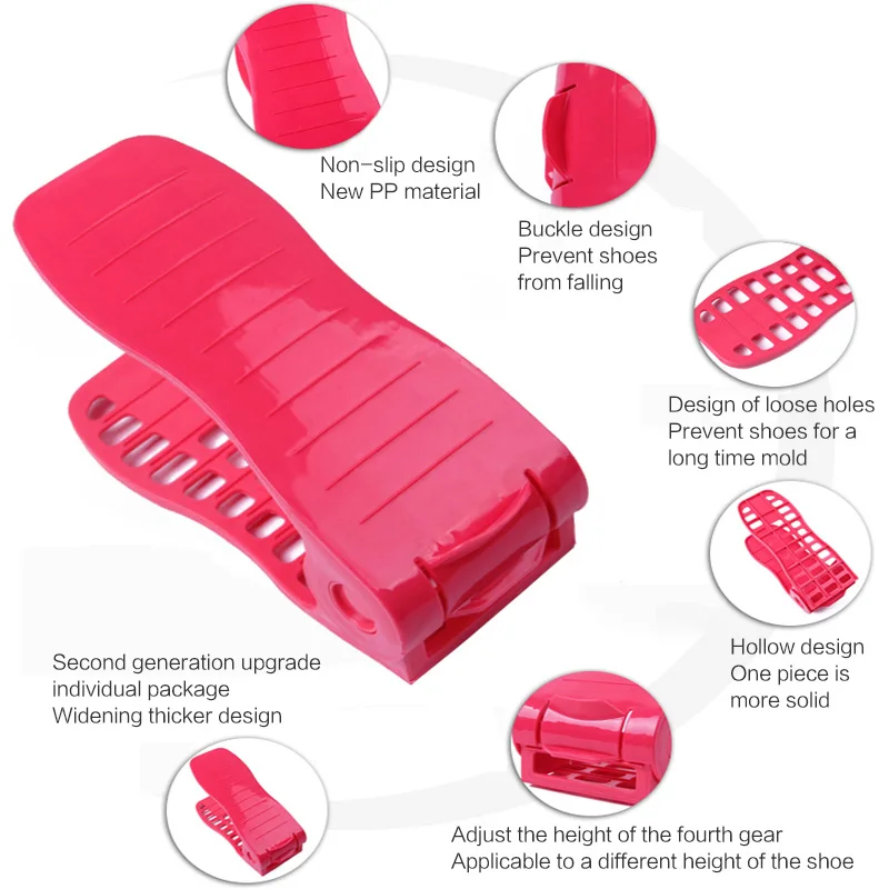 Пластиковые полки для хранения обуви двойная обувь с широкой колодкой держатель