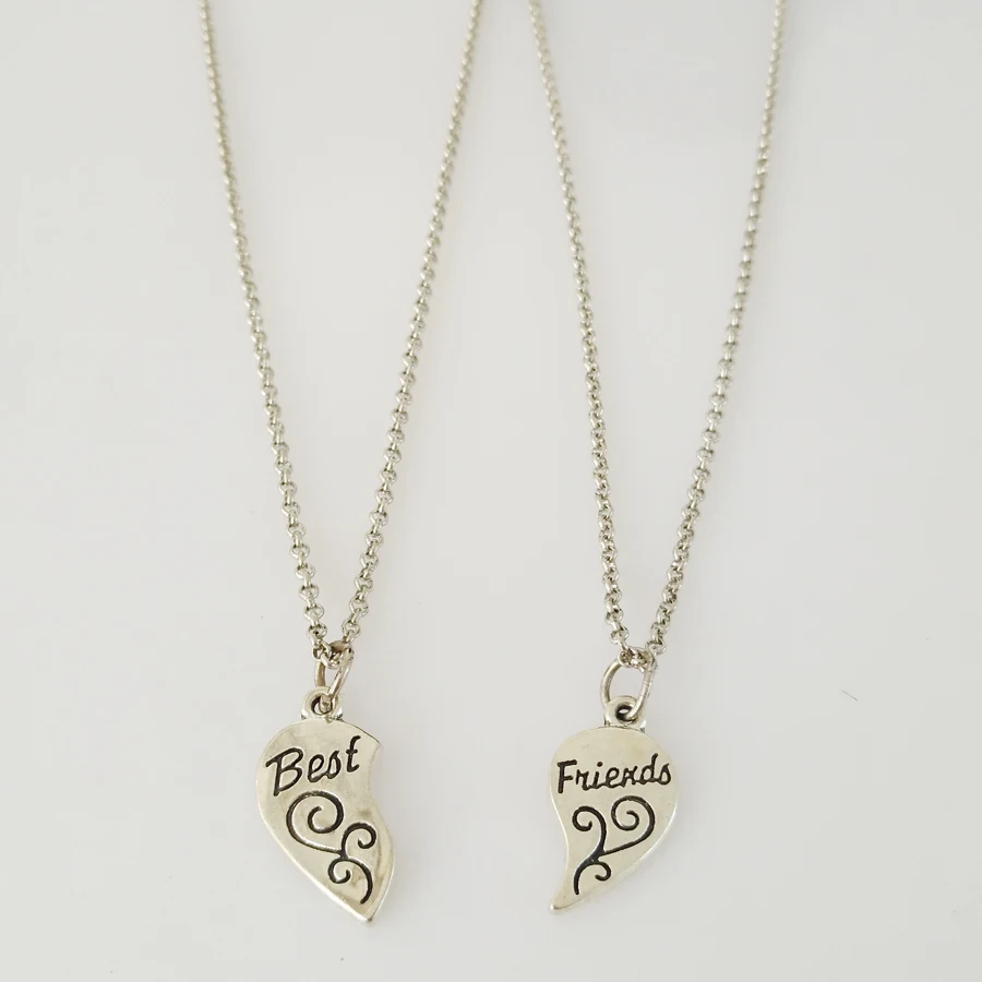 2018 New Best Friends Heart Pendant Chain Necklace Fashion Friendship Forever Women Girls Gifts Necklaces Jewelry | Украшения и