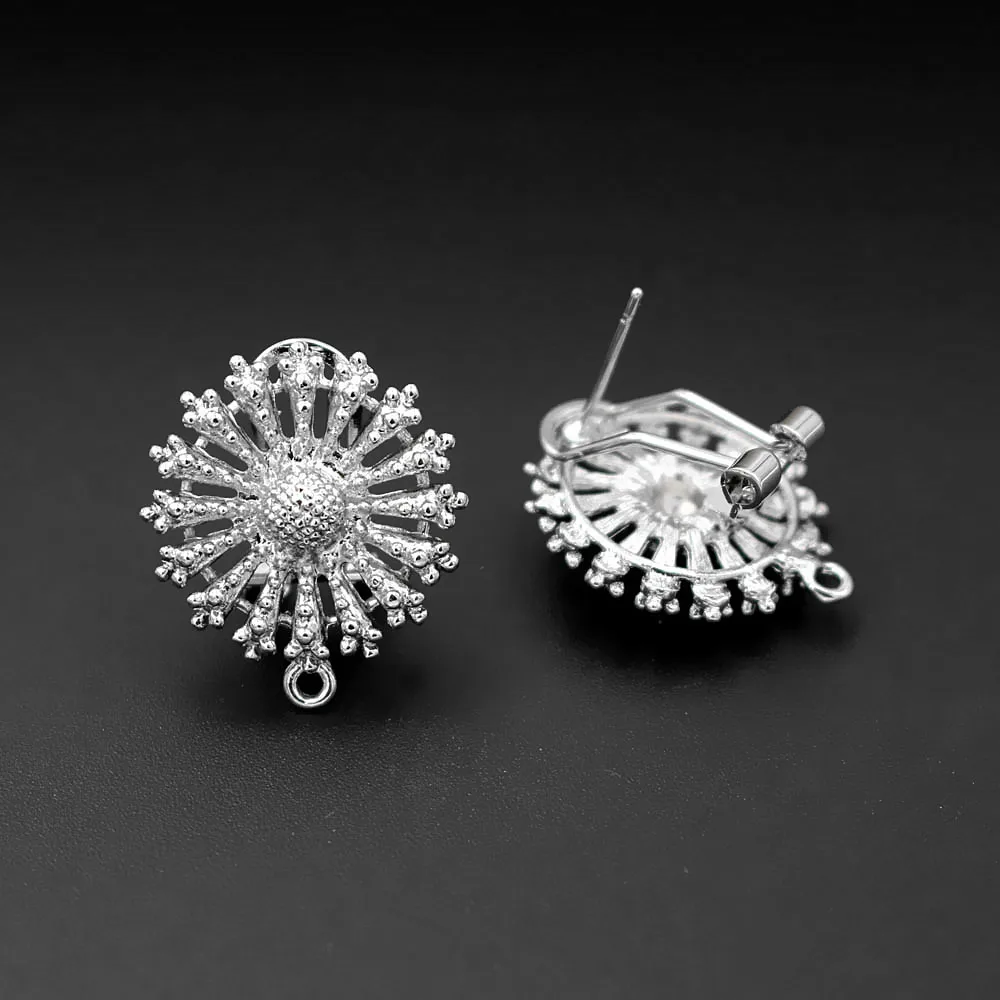 Серьги гвоздики с коннекторами африканские Чили круглая филигрань серьги клипсы