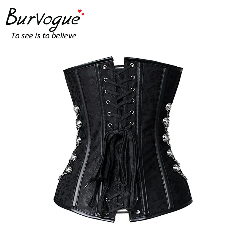 Корсет Burvogue в стиле стимпанк сексуальные корсеты и бюстье со стальными костями