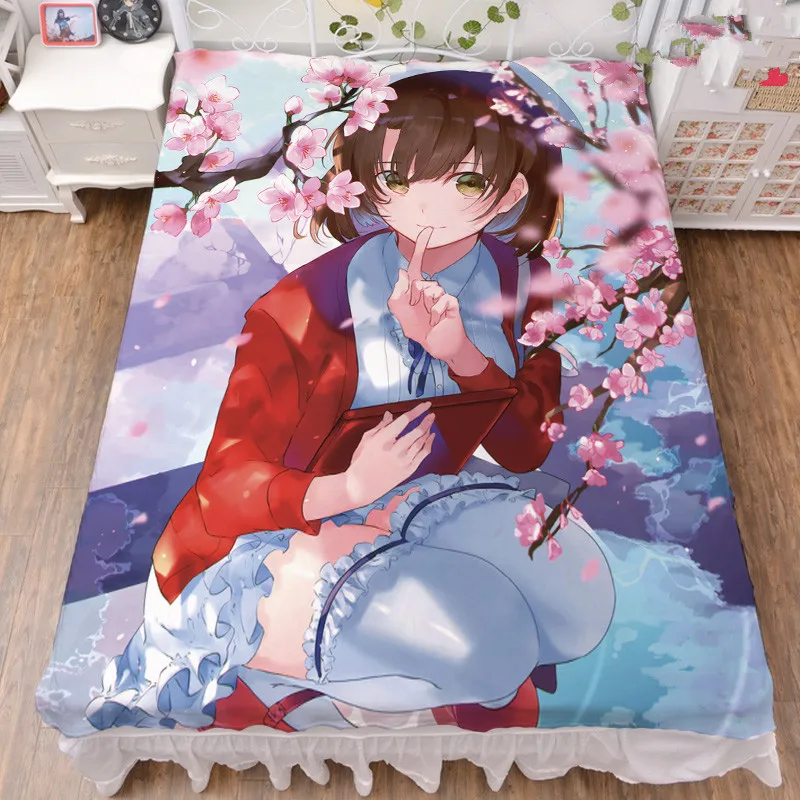 Японское аниме Saenai Heroine no Sodatekata Katou Megumi 150x200 см простыня из молочного волокна и