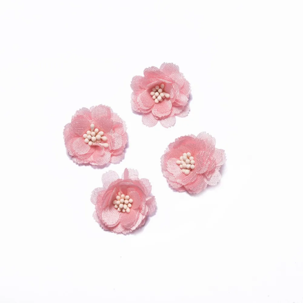 CHENGRUI F106 3.5cm cloth flower patches for clothes diy craft supplies.craft material supplies 4pcs/bag | Дом и сад
