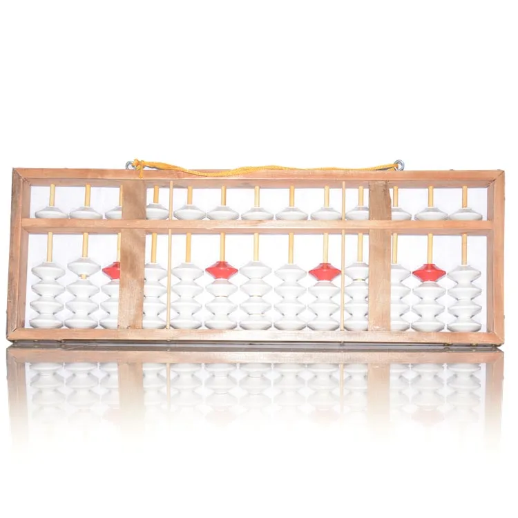 Высокое качество 13 Колонка деревянная вешалка NON-SLIP Abacus китайский соробан, инструмент математики образования для учителя XMF023