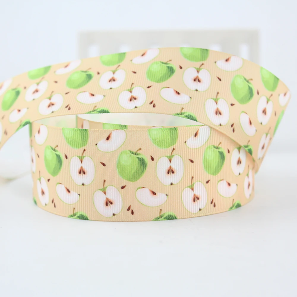 1 1/2 &quotс принтом фрукты grosgrain с декоративным цветочным рисунком и ленточной