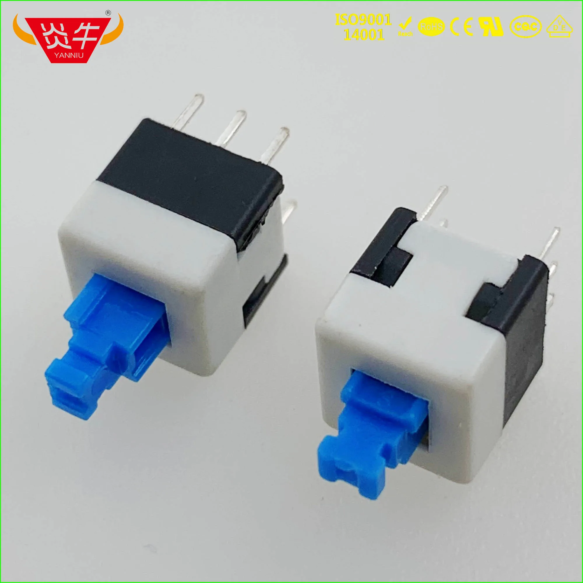 

50Pcs 6PIN TACTILE PUSH BUTTON SWITCH NO LOCK 8*8mm SQUARE MICRO SWITCH