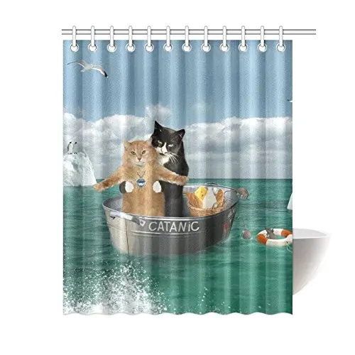 Подводный парусный корабль забавные животные кошка домашний декор милый котенок