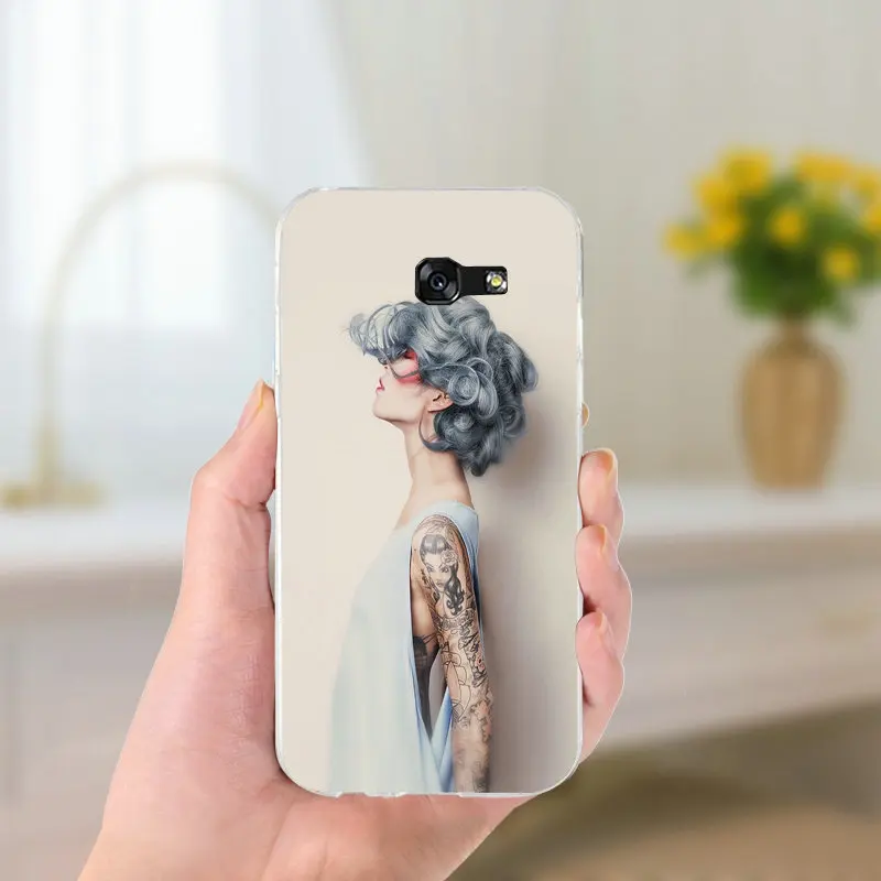 Cartoon Cool Art Tattoo Girl Phone Case Slim Soft TPU for Samsung Galaxy Note 5 8 9 S2 S4 S5 Mini S6 S7 S8 S9 S10 Edge Plus Lite | Мобильные
