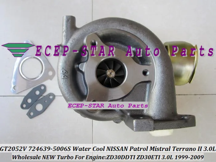 Турбо с водяным охлаждением GT2052V 724639-5006S 705954-0013 724639 для NISSAN патруль Mistral TERRANO