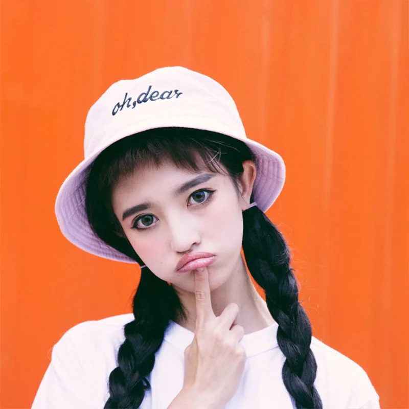 Spring and summer couples travel concentric lock embroidery fisherman hat fresh leisure sun wild folding basin cap | Аксессуары для