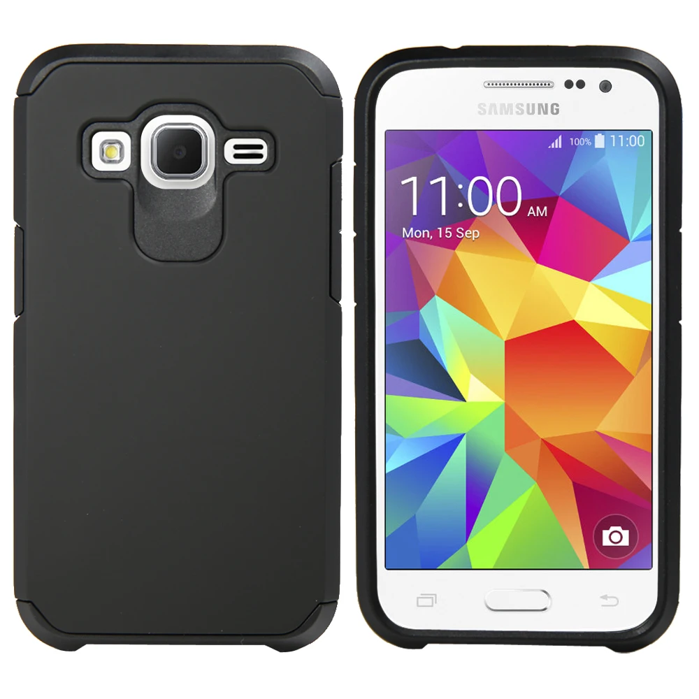 Двухслойный тяжелый Гибридный армированный жесткий чехол кожи противоударный