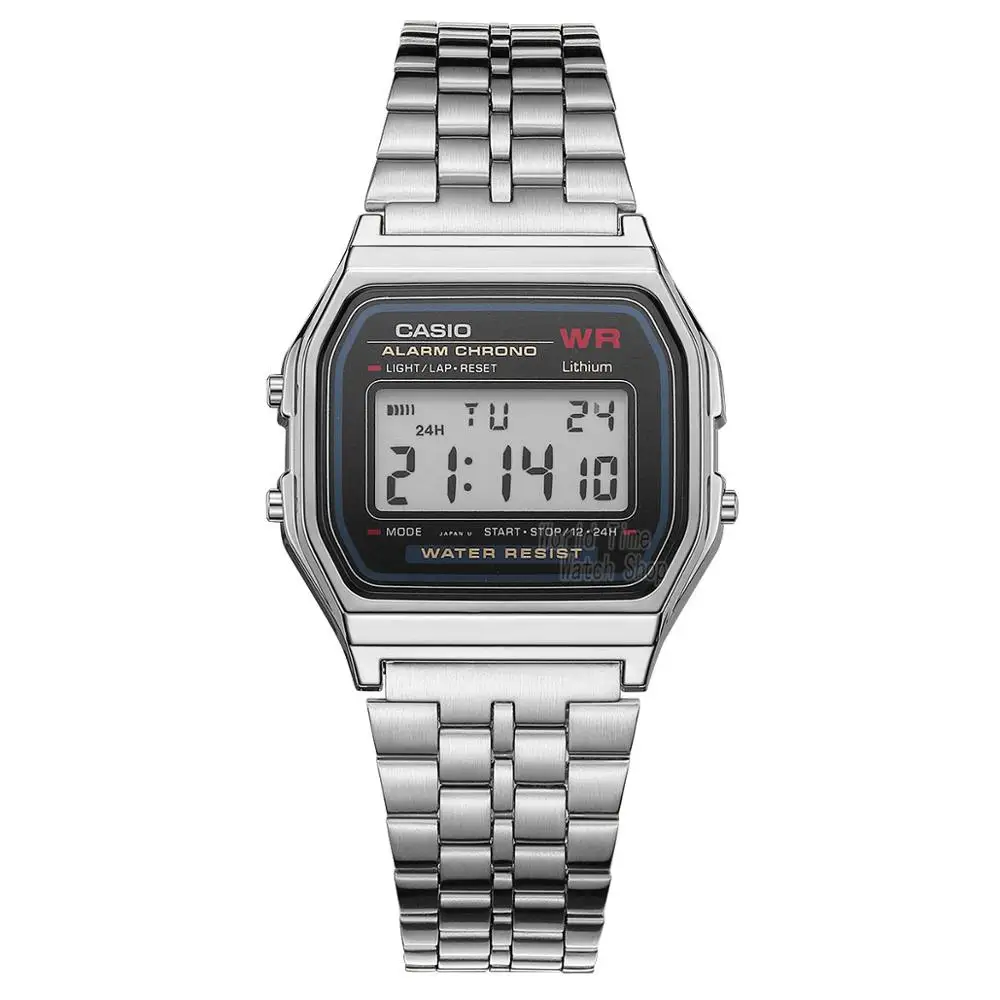 A159WAN1D-1 Casio часы золотые часы мужчины лучший бренд класса люкс LED цифровые водонепроницаемые кварцевые мужские часы спортивные военные наручные часы relogio masculino reloj hombre erkek kol saati montre homme zegarek meski - Цвет: A159WAN1D-1