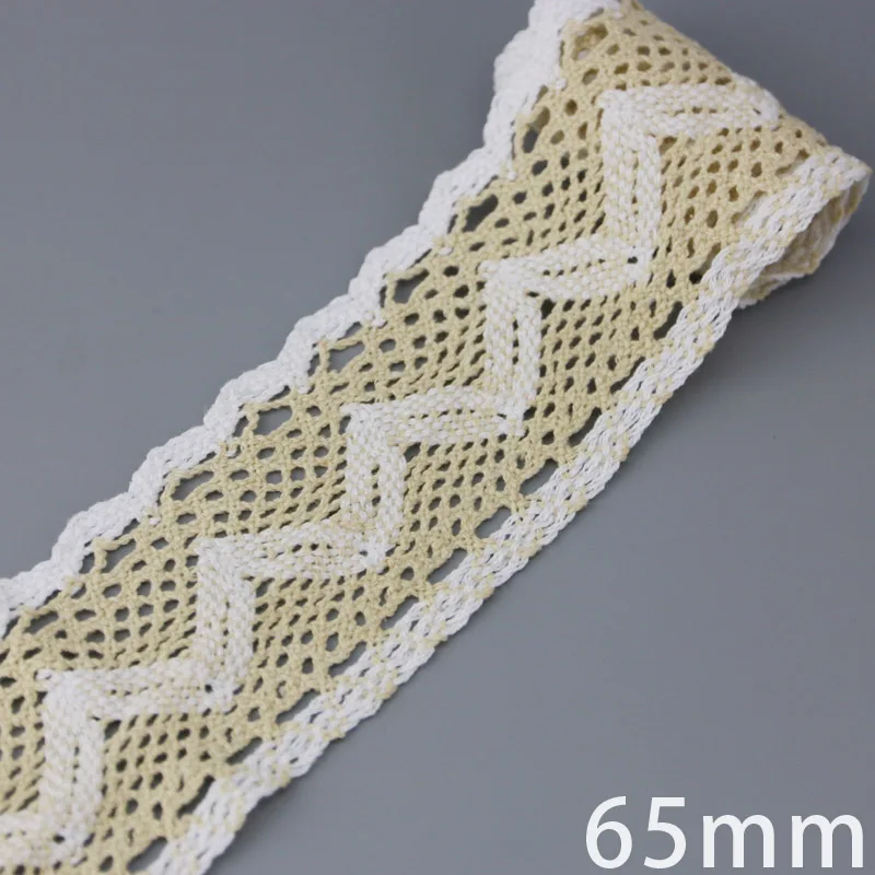 2 м/лот) хлопковая кружевная Лента Бежевый DIY ручной работы Свадебная вечеринка Ремесло Подарочная упаковка лоскутное крючком кружевные ленты