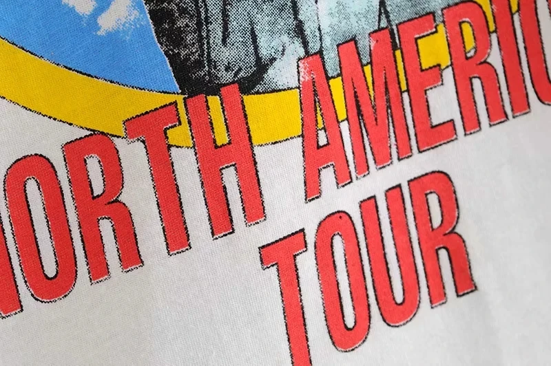 Винтажная вдохновленная графическая футболка the Police 1983 tour, женская футболка с коротким рукавом, белые летние топы с принтом, Повседневная футболка в стиле бохо