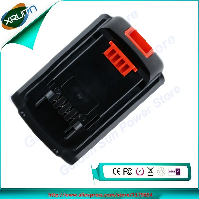 Бесплатная доставка 20В 2.0Ah литий ионный аккумулятор для Black Decker 20 вольт