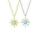 Модные блестящие ожерелья с опалом из натурального камня, ожерелья с подвеской в виде звезды зеленого цвета, ювелирные изделия со звездой Давида, еврейское ожерелье-ожерелье