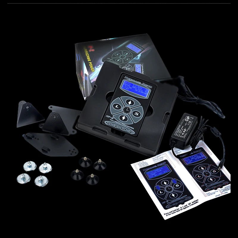 

Professional Black Hurricane Tattoo Power Supply HP-2 Tattoo Power Supply Intelligent Digital LCD Makeup Dual Power Supplies Set