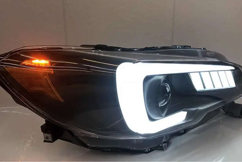 Автомобильный Стильный чехол на голову для Subaru WRX STI-, светодиодный налобный фонарь DRL, биксеноновый объектив, HID Double 11 поколения