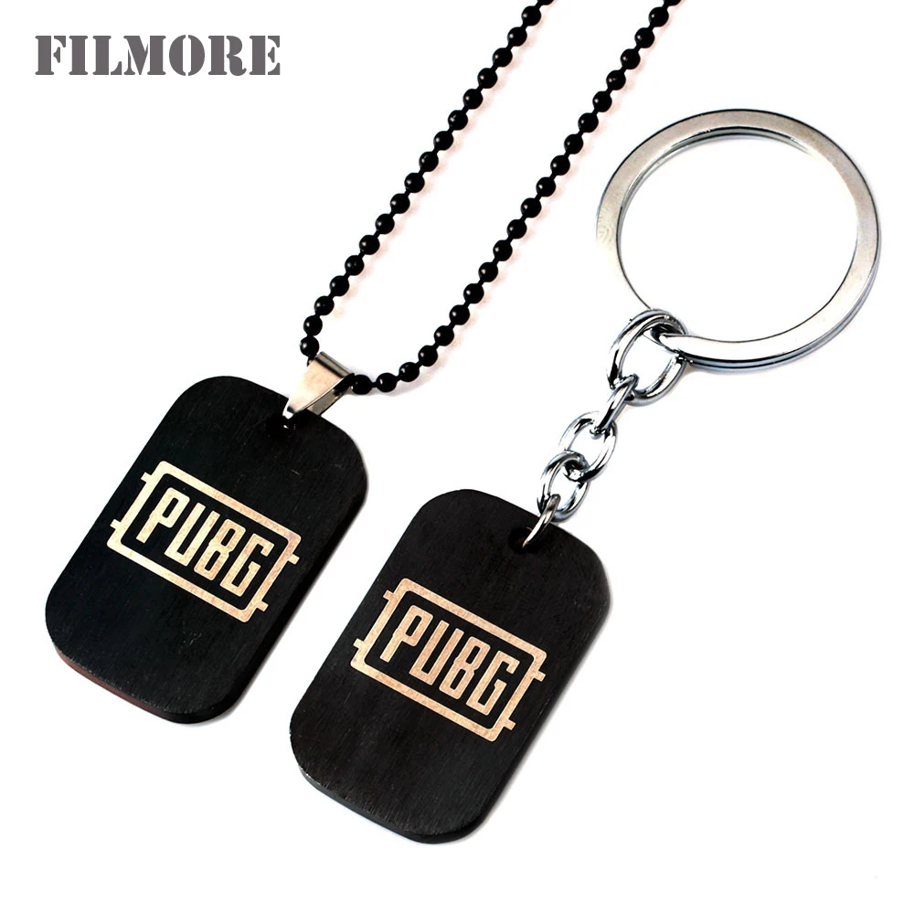 Горячая игра ожерелье PUBG мужские черные Жетоны из нержавеющей стали Playerunknown