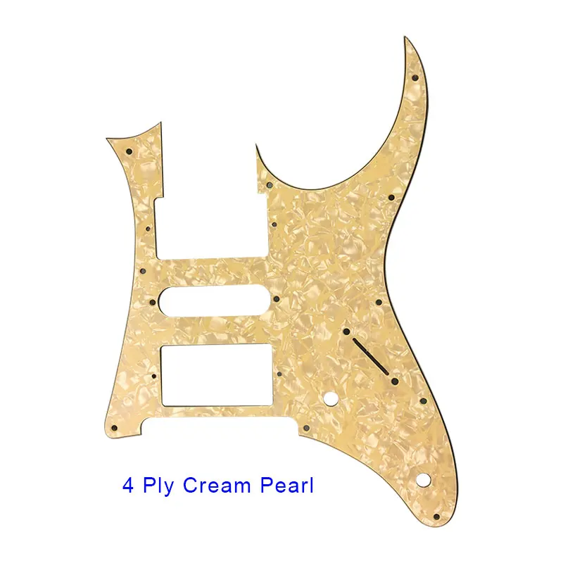 4 ply cream pearl Pleroo гитарные аксессуары накладки с 10 винтами костюм для Японии MIJ Ibanez RG350 EXZ гитары Humbucker HSH пикап царапины пластины - Цвет: 4 ply cream pearl
