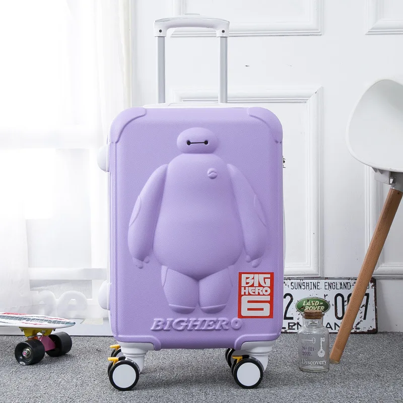 BayMax, детский Багаж, 20/24 дюймов, мультяшный чехол на колесиках, 3D, детский Багаж, дорожный Багаж, чехол на колесиках