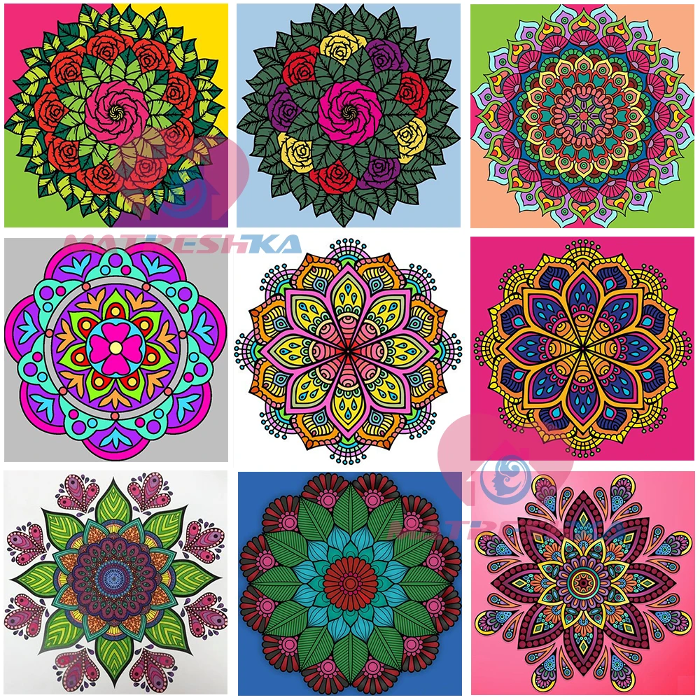 Алмазная вышивка распродажа картин по номерам алмазная живопись мандала Триптих