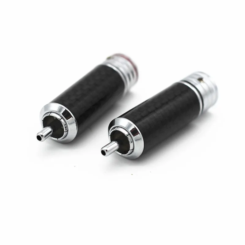 

4pcs/8PCS lot Rhodium plating on carbon fibers HIFI RCA Plug Hi-end RCA Connectors Audio signal wiring terminal