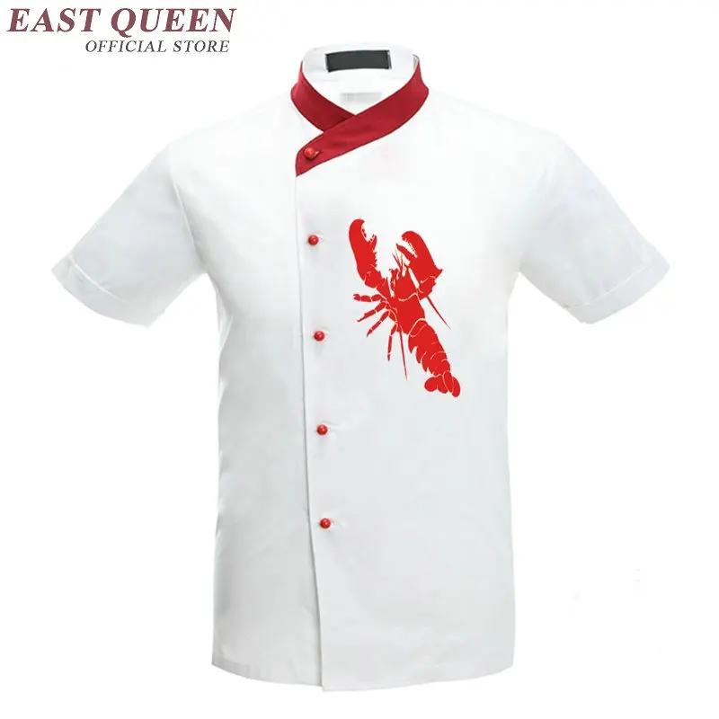 

Food service chef jacket chinese dragon cook clothes women men hotel kitchen chef uniform clothing restaurant uniforms NN0050 W