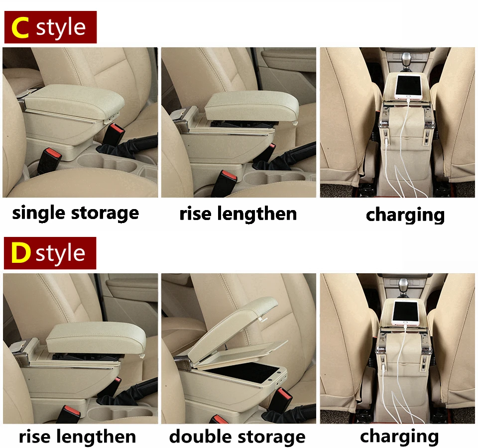 Подлокотник коробка для Chevrolet Sonic/Aveo 2012- центральная консоль коробка для хранения usb зарядка пепельница с