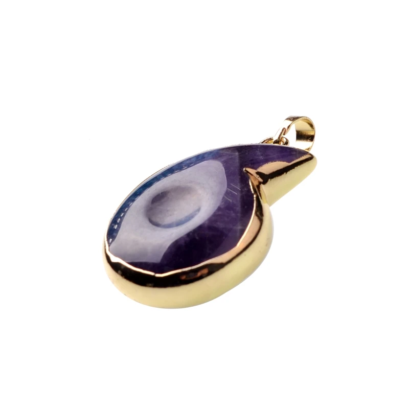 Амулеты окаменелые Аммон Кулон Мода коричневый Улитка ракушки Подвески Кожа