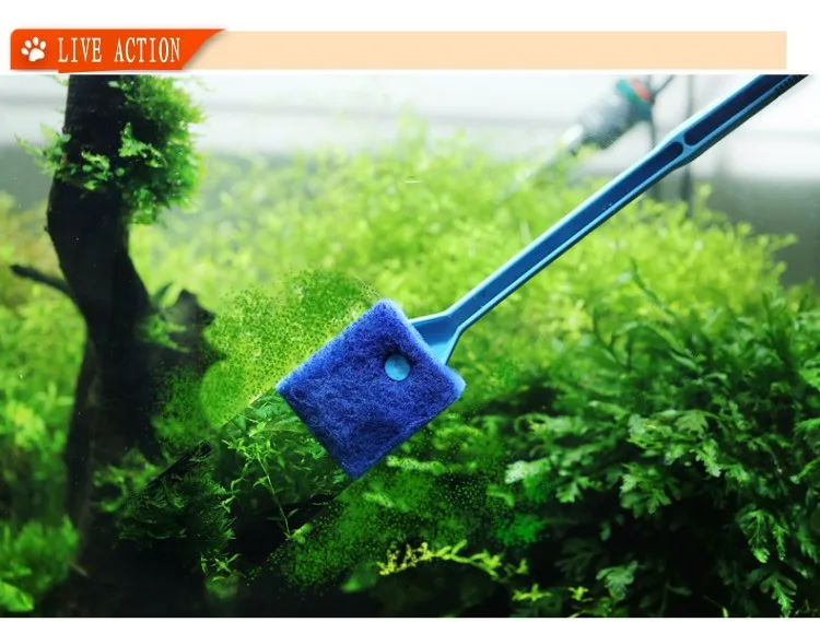 XY fish tank щетка для мытья стекол аквариум с длинной ручкой чистящий инструмент