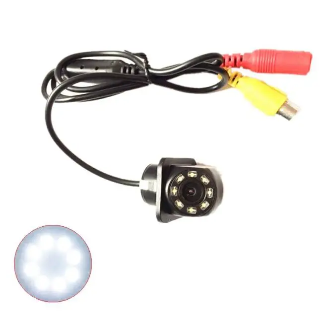 Автомобильная камера заднего вида ночного видения угол обзора 170 градусов + 8LED