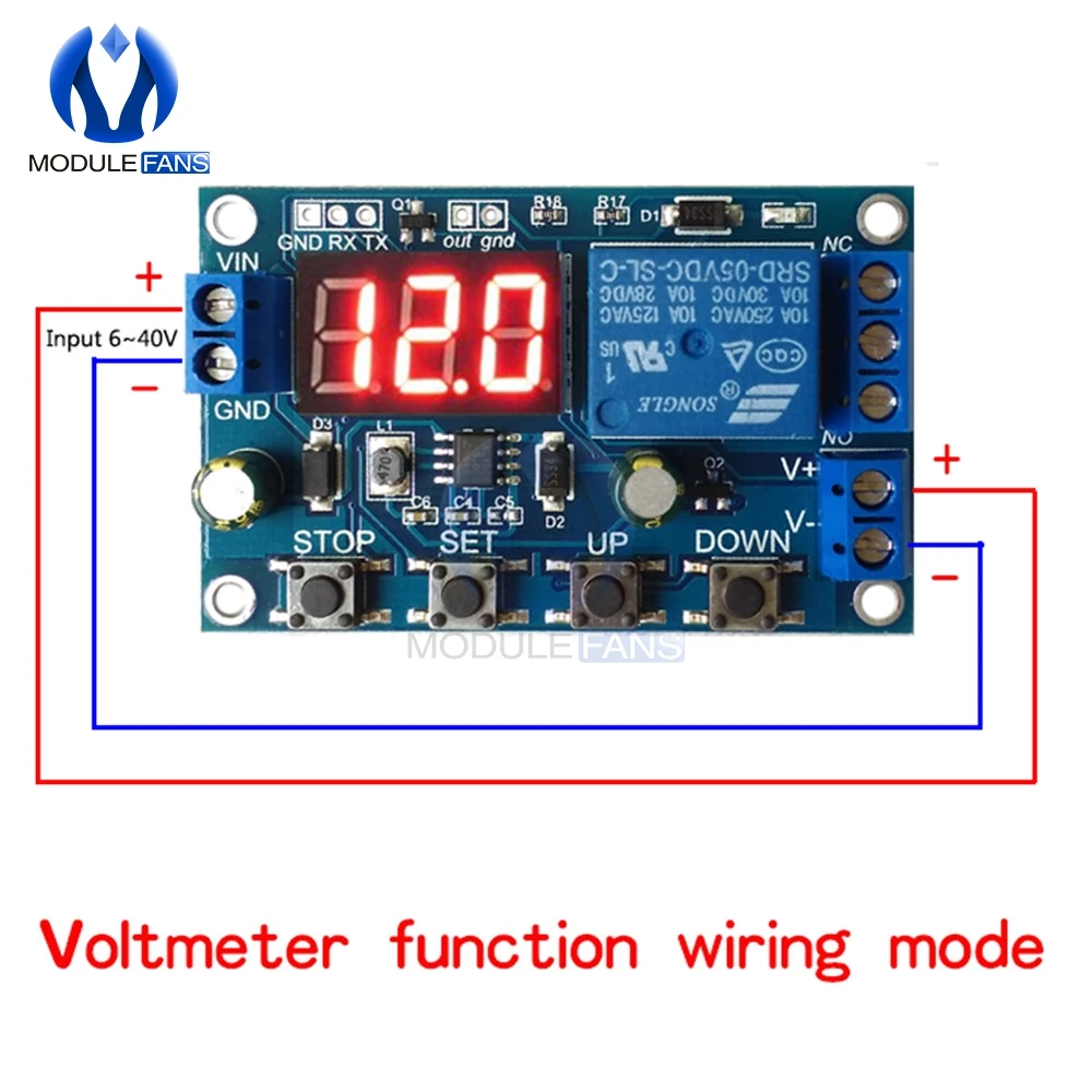 Батарея зарядный Модуль сброса доска встроенный вольтметр пониженного